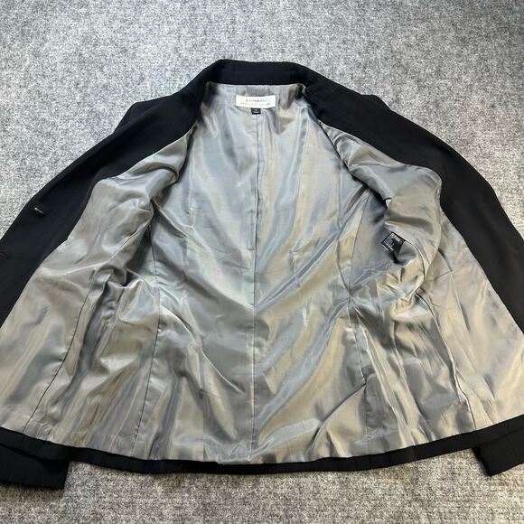 Tahari Blazer Jacket Women 10 Black Jacket Office Minimal Capsule Academia - Picture 4 of 12